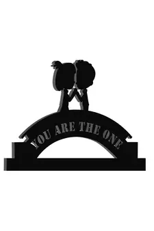 eCraftIndia You are the One Black Engineered Wood Wall Art Cutout Ready to Hang Home Decor