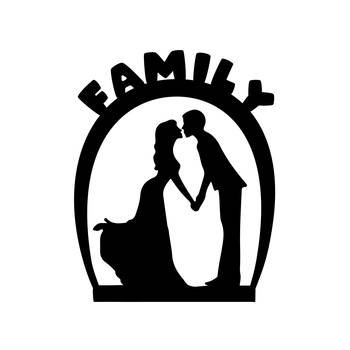 eCraftIndia Family Black Engineered Wood Wall Art Cutout Ready to Hang Home Decor 3