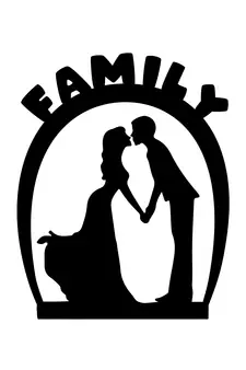 eCraftIndia Family Black Engineered Wood Wall Art Cutout Ready to Hang Home Decor