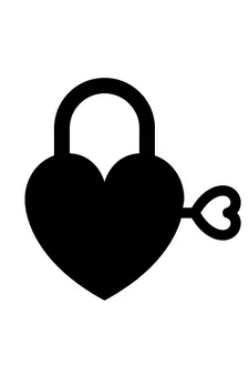 eCraftIndia Heart Key Black Engineered Wood Wall Art Cutout Ready to Hang Home Decor