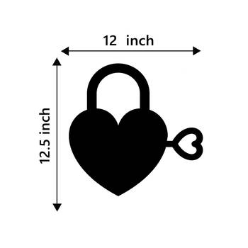 eCraftIndia Heart Key Black Engineered Wood Wall Art Cutout Ready to Hang Home Decor 4