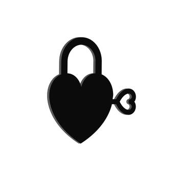 eCraftIndia Heart Key Black Engineered Wood Wall Art Cutout Ready to Hang Home Decor 5