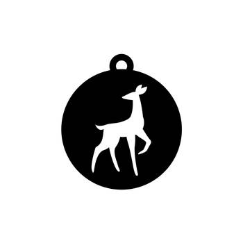 eCraftIndia Deer on Ball Black Engineered Wood Wall Art Cutout Ready to Hang Home Decor 3