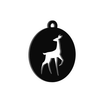 eCraftIndia Deer on Ball Black Engineered Wood Wall Art Cutout Ready to Hang Home Decor 5