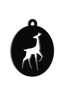 eCraftIndia Deer on Ball Black Engineered Wood Wall Art Cutout Ready to Hang Home Decor