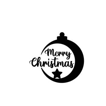 eCraftIndia Merry Christmas Bell Black Engineered Wood Wall Art Cutout Ready to Hang Home Decor 3