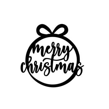eCraftIndia Merry Christmas gift Black Engineered Wood Wall Art Cutout Ready to Hang Home Decor 3