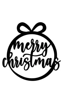 eCraftIndia Merry Christmas gift Black Engineered Wood Wall Art Cutout Ready to Hang Home Decor