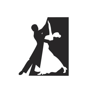 eCraftIndia Dancing Couple Black Engineered Wood Wall Art Cutout Ready to Hang Home Decor 3