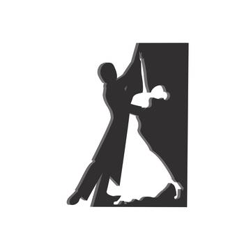 eCraftIndia Dancing Couple Black Engineered Wood Wall Art Cutout Ready to Hang Home Decor 5