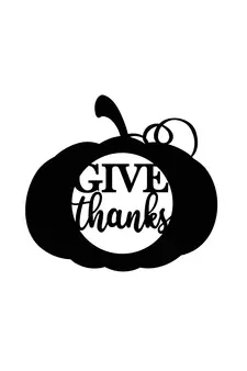 eCraftIndia Give Thanks Black Engineered Wood Wall Art Cutout Ready to Hang Home Decor