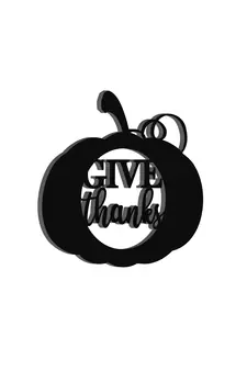 eCraftIndia Give Thanks Black Engineered Wood Wall Art Cutout Ready to Hang Home Decor