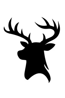 eCraftIndia Reindeer Black Engineered Wood Wall Art Cutout Ready to Hang Home Decor