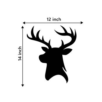 eCraftIndia Reindeer Black Engineered Wood Wall Art Cutout Ready to Hang Home Decor 4