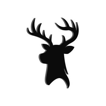 eCraftIndia Reindeer Black Engineered Wood Wall Art Cutout Ready to Hang Home Decor 5