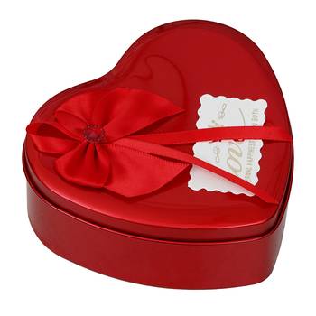 eCraftIndia Red Heart Shaped Gift Box with 1 Golden Rose 3 Red Roses 2 Teddy Bear and a Card 6