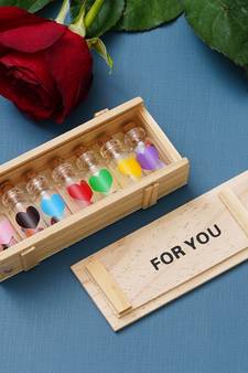 eCraftIndia Wooden Box For You Message Bottle Set