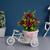 eCraftIndia Pink and White Cycle Basket Showpiece