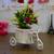 eCraftIndia Pink and White Cycle Basket Showpiece