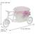 eCraftIndia Pink and White Cycle Basket Showpiece