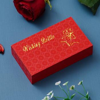 eCraftIndia Red Message Bottle Wooden Box Set 2