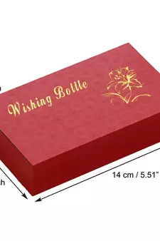 eCraftIndia Red Message Bottle Wooden Box Set