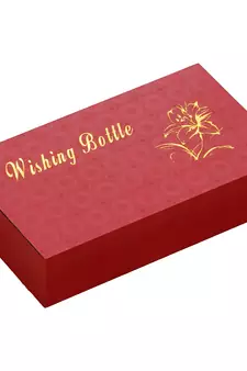 eCraftIndia Red Message Bottle Wooden Box Set