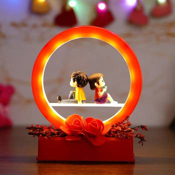 eCraftIndia Red Man Proposing Light Showpiece 1