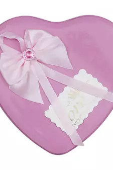 eCraftIndia Purple Heart Shaped Gift Box with 3 Purple Roses Teddy Bear and a Card