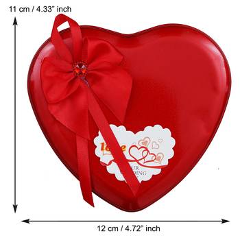 eCraftIndia Red Roses and Teddy Bear Valentine's Heart Shaped Gift Box 5