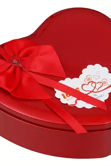 eCraftIndia Red Roses and Teddy Bear Valentine's Heart Shaped Gift Box