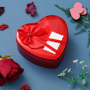 eCraftIndia Red Heart Shaped Gift Box with 3 Red Roses 1 Teddy Bear and 1 Golden Rose 2