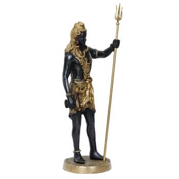 eCraftIndia Lord Shiva with Trishul Brass Handcrafted Statue 5