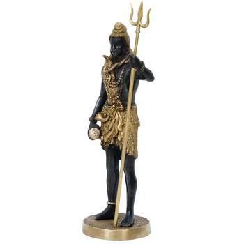 eCraftIndia Lord Shiva with Trishul Brass Handcrafted Statue 6