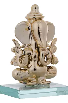 e craft india golden ganesha crystal statue 50cm
