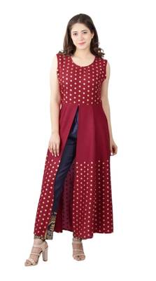  Women's Rayon Printed Kurta with pant 1