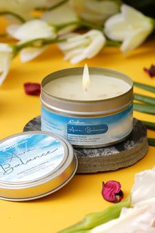 eCraftIndia Aura Balance Hand Poured Soya Wax Candle (100 Gm burn time up to 24 hrs)