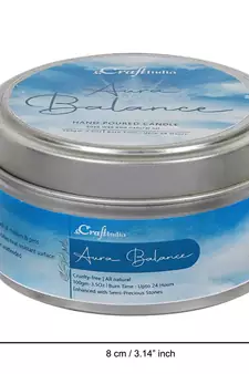eCraftIndia Aura Balance Hand Poured Soya Wax Candle (100 Gm burn time up to 24 hrs)