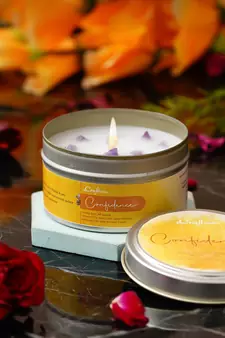 eCraftIndia Confidence Hand Poured Soya Wax Candle (100 Gm burn time up to 24 hrs)