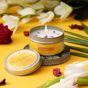 eCraftIndia Confidence Hand Poured Soya Wax Candle (100 Gm burn time up to 24 hrs) 2