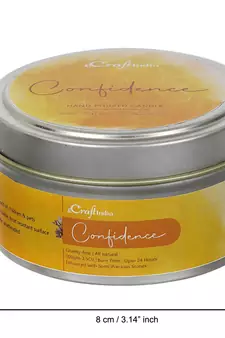 eCraftIndia Confidence Hand Poured Soya Wax Candle (100 Gm burn time up to 24 hrs)