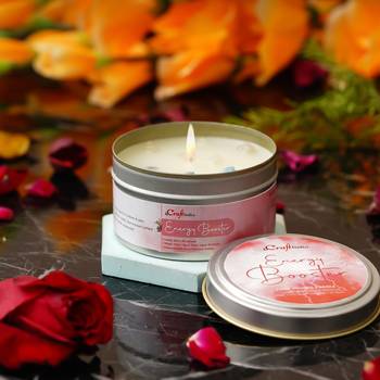 eCraftIndia Energy Booster Hand Poured Soya Wax Candle (100 Gm burn time up to 24 hrs) 2