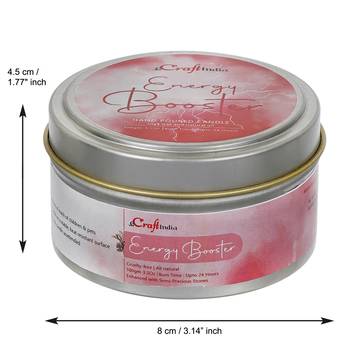 eCraftIndia Energy Booster Hand Poured Soya Wax Candle (100 Gm burn time up to 24 hrs) 4