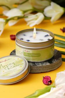 eCraftIndia Money Rain Hand Poured Soya Wax Candle (100 Gm burn time up to 24 hrs)