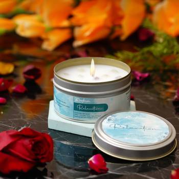 eCraftIndia Relaxation Hand Poured Soya Wax Candle (100 Gm burn time up to 24 hrs) 1