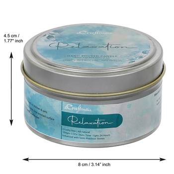 eCraftIndia Relaxation Hand Poured Soya Wax Candle (100 Gm burn time up to 24 hrs) 4