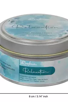 eCraftIndia Relaxation Hand Poured Soya Wax Candle (100 Gm burn time up to 24 hrs)
