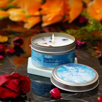 eCraftIndia Spiritual Aura Hand Poured Soya Wax Candle (100 Gm burn time up to 24 hrs) 2