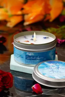 eCraftIndia Spiritual Aura Hand Poured Soya Wax Candle (100 Gm burn time up to 24 hrs)