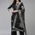 Indo Era Black Floral Embroidered Straight Kurta Palazzo Dupatta Set